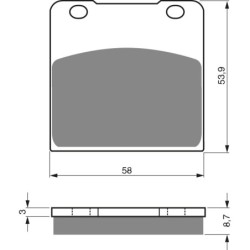 2 Kit plaquettes frein Suzuki GSX-R 1100  Av Ga et Dr 59100-38820 - EBC FA103 - Raven 101-085