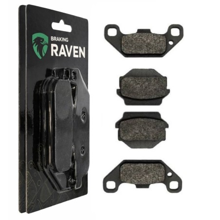2 Kit plaquettes frein Suzuki LT-R 250 QuadRacer  Av Ga et Dr 59300-03840 - EBC FA128 - Raven 101-091