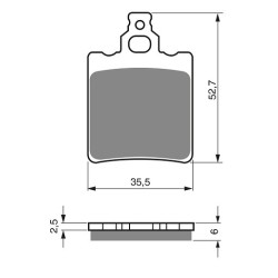 2 Kit plaquettes frein Gilera NGR 250  Av Ga et Dr Nc - EBC FA60 - Raven 101-096