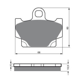 2 Kit plaquettes frein Yamaha XZ 550  Av Ga et Av Dr Nc - EBC FA81 - Raven 101-113
