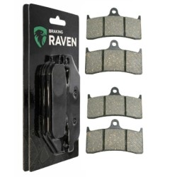 2 Kit plaquettes frein Mv-agusta F4 1000 Ago S Ss 1+1 Av Ga et Av Dr Nc - EBC FA249, 424 - Raven 101-126