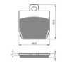 2 Kit plaquettes frein Qooder QV3 350  Av Ga et Av Dr QS43121225000 - EBC FA66 - Raven 101-128