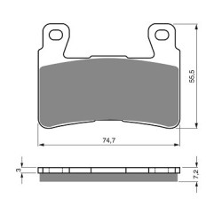 2 Kit plaquettes frein Honda CB 1300 Super Four  Av Ga et Dr Nc - EBC FA265 - Raven 101-134
