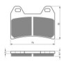 2 Kit plaquettes frein Aprilia RSV 1000 Mille  Av Ga et Av Dr 893931 - EBC FA244 - Raven 101-141