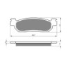 2 Kit plaquettes frein Polaris Ranger 150  Av Ga et Dr Nc - EBC FA275 - Raven 101-146