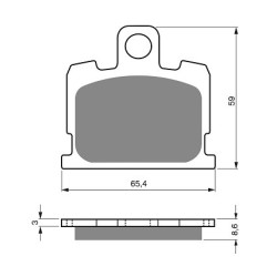 2 Kit plaquettes frein Yamaha XJ 1100 Maxim  Av Ga et Dr Nc - EBC FA70 - Raven 101-151