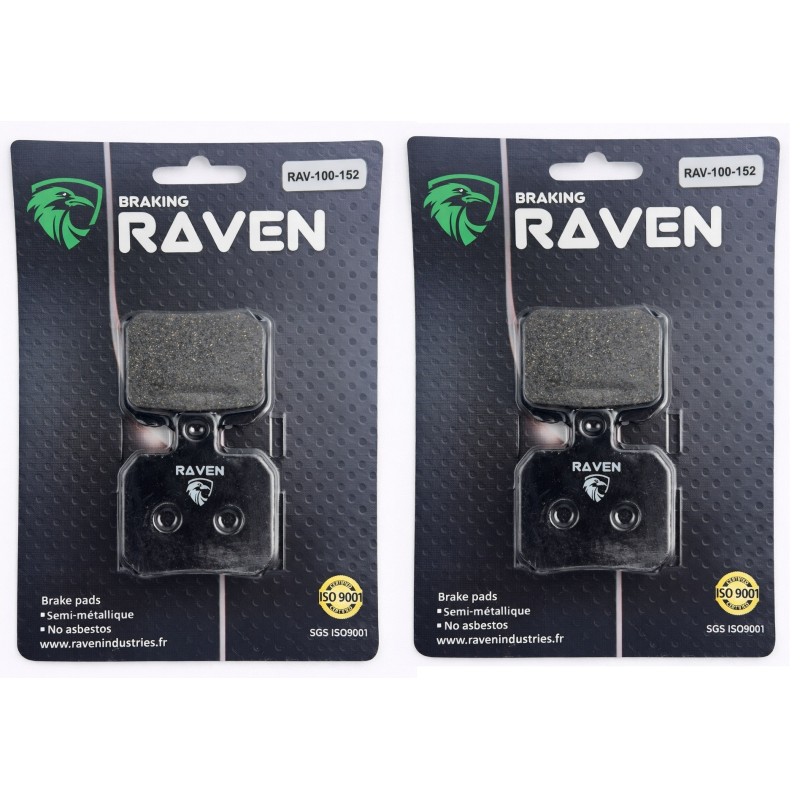 2 Kit plaquettes frein Adiva AD2 300 2 roue Av Ga et Av Dr Nc - EBC FA266 - Raven 101-152