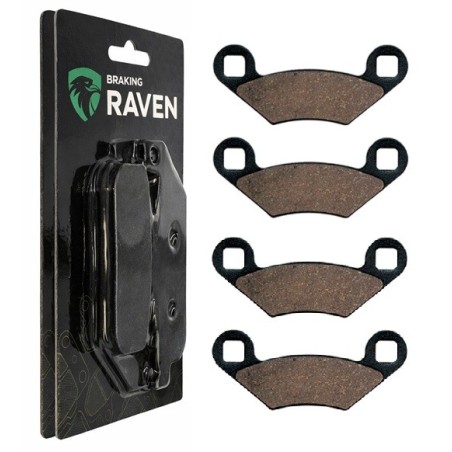 2 Kit plaquettes frein Polaris PTV 500 4x4 series 10 Av Ga et Dr Nc - EBC FA159 - Raven 101-162