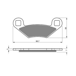 2 Kit plaquettes frein Polaris Sportsman 325 ETX EFI Av Ga et Dr Nc - EBC FA159 - Raven 101-162