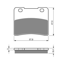 2 Kit plaquettes frein Suzuki RG 250 Gamma  Av Ga et Dr 59100-04830 - EBC FA102 - Raven 101-172