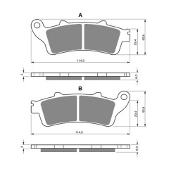 2 Kit plaquettes frein Honda XLV 1000 Varadero Non ABS Av Ga et Dr 06435-MAT-016 - EBC FA261 - Raven 101-178