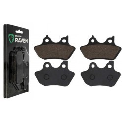 2 Kit plaquettes frein Harley-davidson Sportster 1200 XL XLH Av Ga et Av Dr Nc - EBC FA400 - Raven 101-181