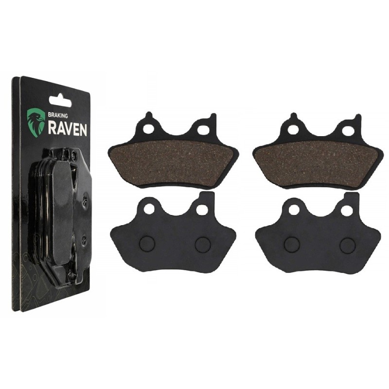 2 Kit plaquettes frein Harley-davidson Sportster 883 Roadster XL883R Av Ga et Dr 44082-00E - EBC FA400 - Raven 101-181