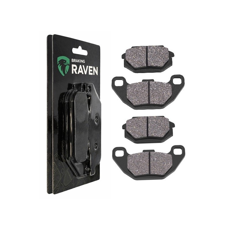 2 Kit plaquettes frein Kymco MXU 50  Av Ga et Av Dr 45105-LDB5-E10 - EBC FA400 - Raven 101-183