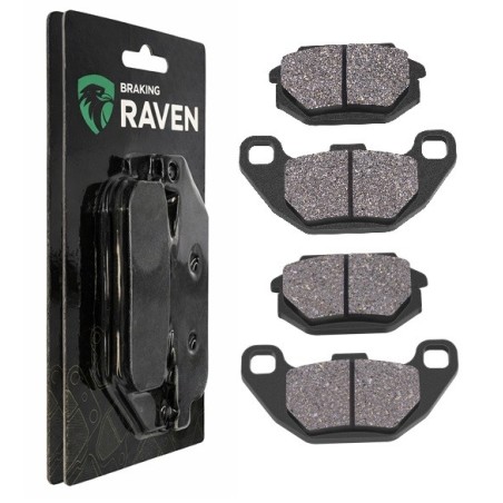2 Kit plaquettes frein Kymco MXU 50  Av Ga et Av Dr 45105-LDB5-E10 - EBC FA400 - Raven 101-183