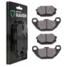 2 Kit plaquettes frein Kymco MXU 50  Av Ga et Av Dr 45105-LDB5-E10 - EBC FA400 - Raven 101-183