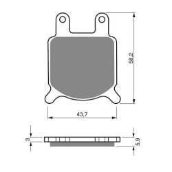 2 Kit plaquettes frein Gilera RV 125  Av Ga et Dr Nc - EBC FA76 - Raven 101-184