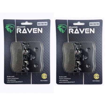 2 Kit plaquettes frein Bmw R 1200 GS  Av Ga et Av Dr 34117683064 - EBC FA335HH - Raven 101-196