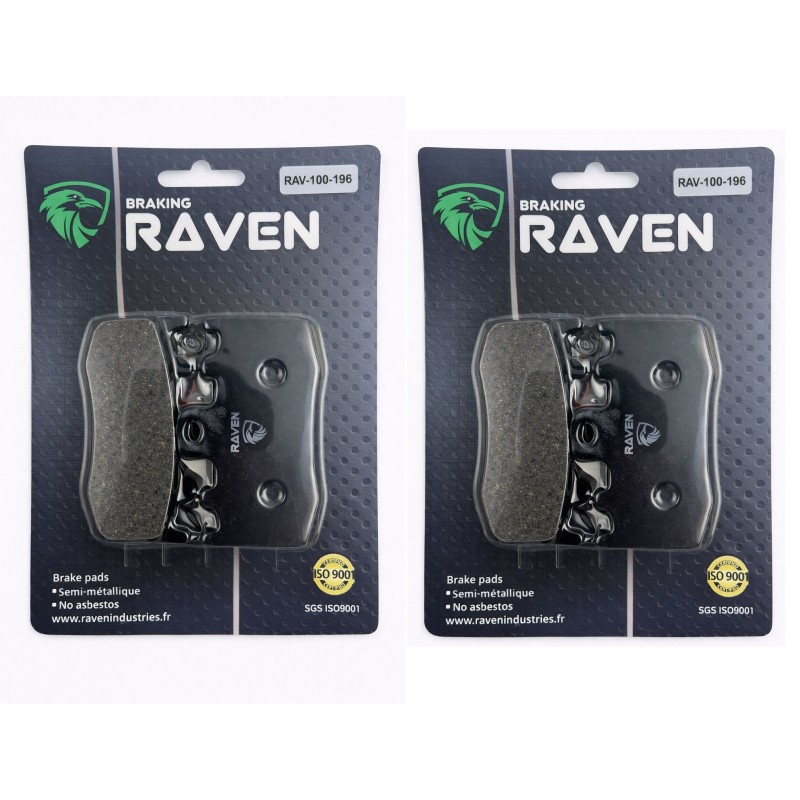 2 Kit plaquettes frein Bmw R 1200 S  Av Ga et Av Dr 34117660448 - EBC FA335HH - Raven 101-196