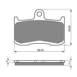 2 Kit plaquettes frein Suzuki GSX-8S  Av Ga et Av Dr Nc - EBC FA347 - Raven 101-207