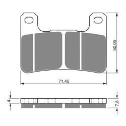 2 Kit plaquettes frein Suzuki DL 1000 V-Strom  Av Ga et Av Dr 59100-29820 - EBC FA379 - Raven 101-213