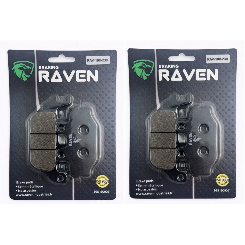 2 Kit plaquettes frein Adly Crossroad Sentinel 220  Av Ga et Av Dr Nc - EBC FA377 - Raven 101-230