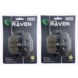 2 Kit plaquettes frein Kymco Mongoose 300  Av Ga et Dr Nc - EBC FA377 - Raven 101-230