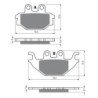 2 Kit plaquettes frein Tgb Avenger 400 LE 4x2 Av Ga et Dr Nc - EBC FA377 - Raven 101-230