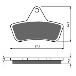 2 Kit plaquettes frein Arctic-cat Bear Cat 454 2x4 4x4 Av Ga et Av Dr Nc - EBC FA271 - Raven 101-232