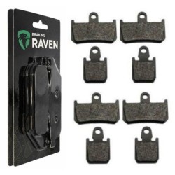 2 Kit plaquettes frein Yamaha MT-01 1670  Av Ga et Av Dr Nc - EBC FA442/4HH - Raven 101-246