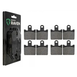 2 Kit plaquettes frein Kawasaki Concours 14 ZG 1400  Av Ga et Dr 43082-0072 - EBC FA417/4HH - Raven 101-249