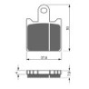 2 Kit plaquettes frein Kawasaki ZX-6R 600  Av Ga et Av Dr Nc - EBC FA417/4HH - Raven 101-249
