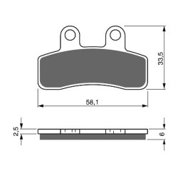 2 Kit plaquettes frein Quadzilla WK 140  Av Ga et Av Dr Nc - EBC FA448 - Raven 101-250