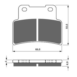 2 Kit plaquettes frein Aprilia Shiver 750 GT SL Av Ga et Dr Nc - EBC FA432 - Raven 101-251