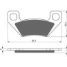 2 Kit plaquettes frein Arctic-cat Prowler 550 LDT EFI Av Ga et Av Dr Nc - EBC FA395 - Raven 101-254