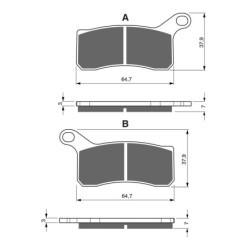 2 Kit plaquettes frein Ktm 525 XC  Av Ga et Av Dr Nc - EBC FA462TT - Raven 101-261
