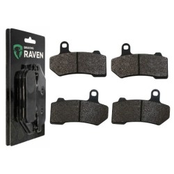 2 Kit plaquettes frein Harley-davidson Touring Road Glide Custom FLTRX Av Ga et Dr 42850-06B - EBC FA409HH - Raven 101-271
