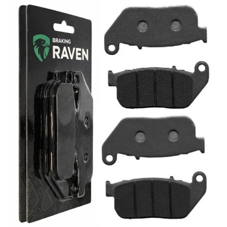 2 Kit plaquettes frein Harley-davidson Nightster 1200 XL Av Ga et Av Dr Nc - EBC FA381 - Raven 101-272
