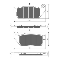 2 Kit plaquettes frein Harley-davidson Nightster 1200 XL Av Ga et Av Dr Nc - EBC FA381 - Raven 101-272