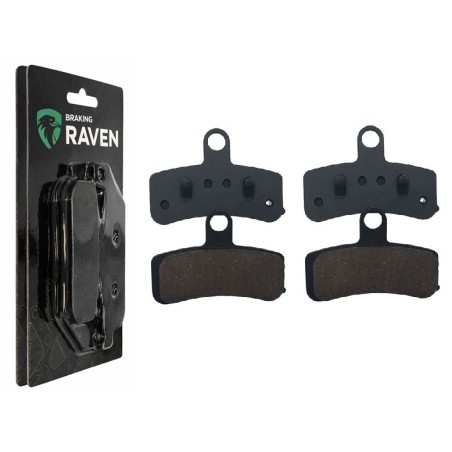 2 Kit plaquettes frein Harley-davidson Dyna Super Glide Standard FXD Av Ga et Av Dr 44082-08 - EBC FA457HH - Raven 101-275