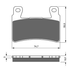 2 Kit plaquettes frein Harley-davidson Softail Fat Boy FLFB Av Ga et Av Dr 41300-102 - EBC FA296HH - Raven 101-279