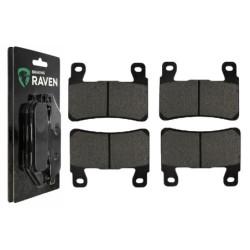 2 Kit plaquettes frein Harley-davidson Softail Low Rider FXLR Av Ga et Dr 41300-102 - EBC FA296HH - Raven 101-279