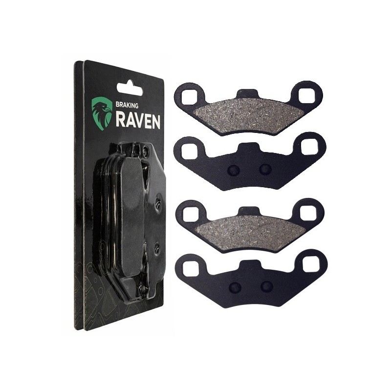 2 Kit plaquettes frein Kymco Mongoose 270  Ar Ga, Ar Dr,  Av Ga ou Av Dr Nc - EBC FA159 - Raven 101-280