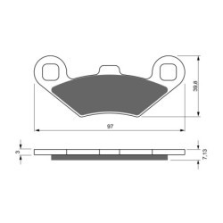 2 Kit plaquettes frein Kymco Mongoose 270  Ar Ga et Dr Nc - EBC FA159 - Raven 101-280
