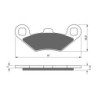 2 Kit plaquettes frein Kymco Mongoose 270  Ar Ga et Dr Nc - EBC FA159 - Raven 101-280