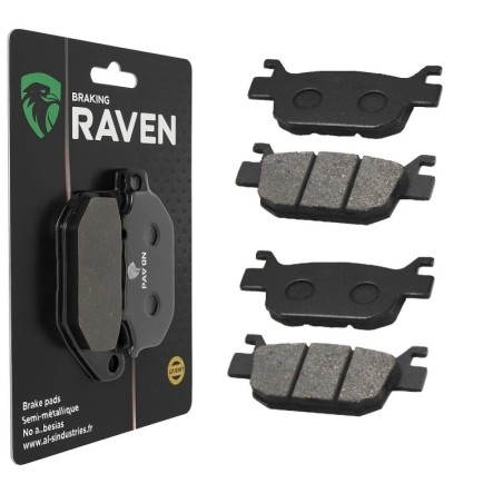 2 Kit plaquettes frein Peugeot Metropolis 400 RS Av Ga et Av Dr Nc - EBC FA453 - Raven 101-287