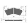 2 Kit plaquettes frein Quadzilla CUV 300 E 4x4 Side by Side Av Ga et Av Dr Nc - EBC FA482 - Raven 101-294