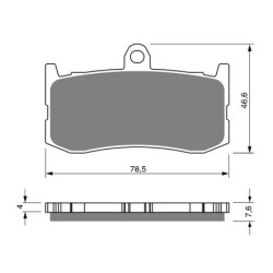 2 Kit plaquettes frein Triumph Daytona 675  Av Ga et Av Dr Nc - EBC FA491 - Raven 101-296