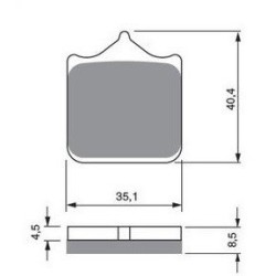 2 Kit plaquettes frein Triumph Bonneville 1200 Speed Twin Av Ga et Av Dr Nc - EBC FA604/4HH - Raven 101-304