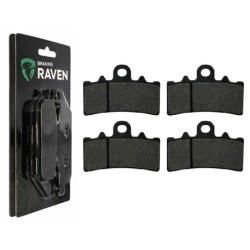 2 Kit plaquettes frein Bmw C 400 X  Av Ga et Dr 34118354919 - EBC FA604/4HH - Raven 101-305